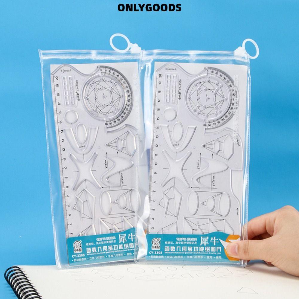 เฉพาะGOODS ไม้โปรแทรกเตอร์มัลติฟังก์ชั่นนักเรียนของขวัญอุปกรณ์สํานักงานโรงเรียนการเรียนรู้เครื่องมือวัด