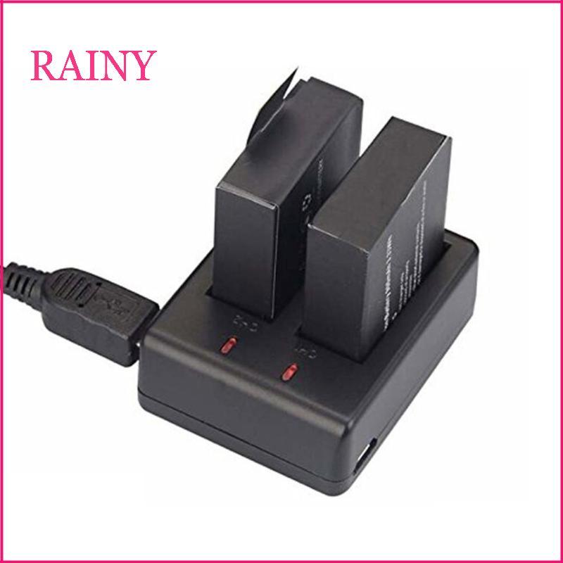 RAINY เครื่องชาร์จแบตเตอรี่สองช่องสําหรับเครื่องชาร์จมัลติฟังก์ชั่นสําหรับกล้อง EKEN J4000 H9R