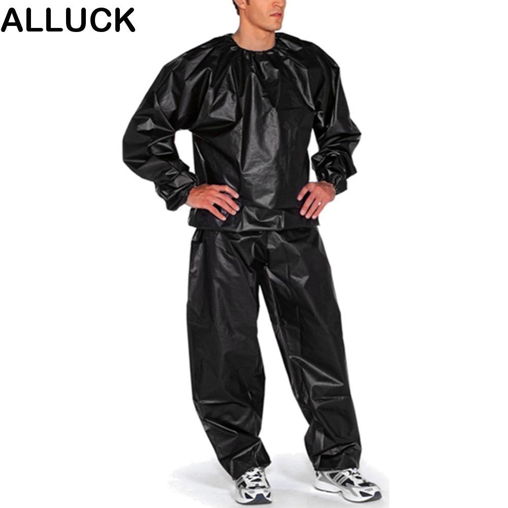 ALLUCK ชุดเหงื่อซาวน่า, ลดน้ําหนัก S-4XL ชุดออกกําลังกาย, Hoodies ฟิตเนส Heavy Duty Anti-Rip ชุดกีฬาซาวน่าฟิตเนสยิม