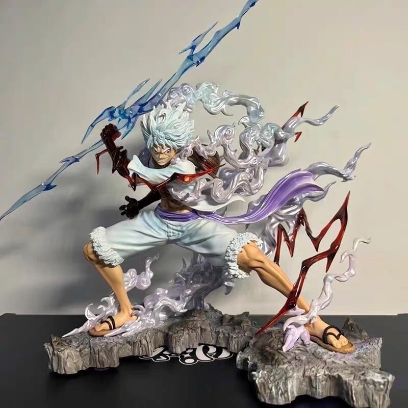 [เวอร์ชั่นคุณภาพสูง] One Piece Wink Nika Hold Thunderbolt Nika Lufei รูปของเล่นตกแต่ง260523