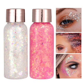 Gel เจลกากเพชร แต่งหน้า แต่งผม กลิตเตอร์กากเพชรแต่งหน้า อายแชโดว์ แต่งตา Face Glitter Eye Makeup 10 สี