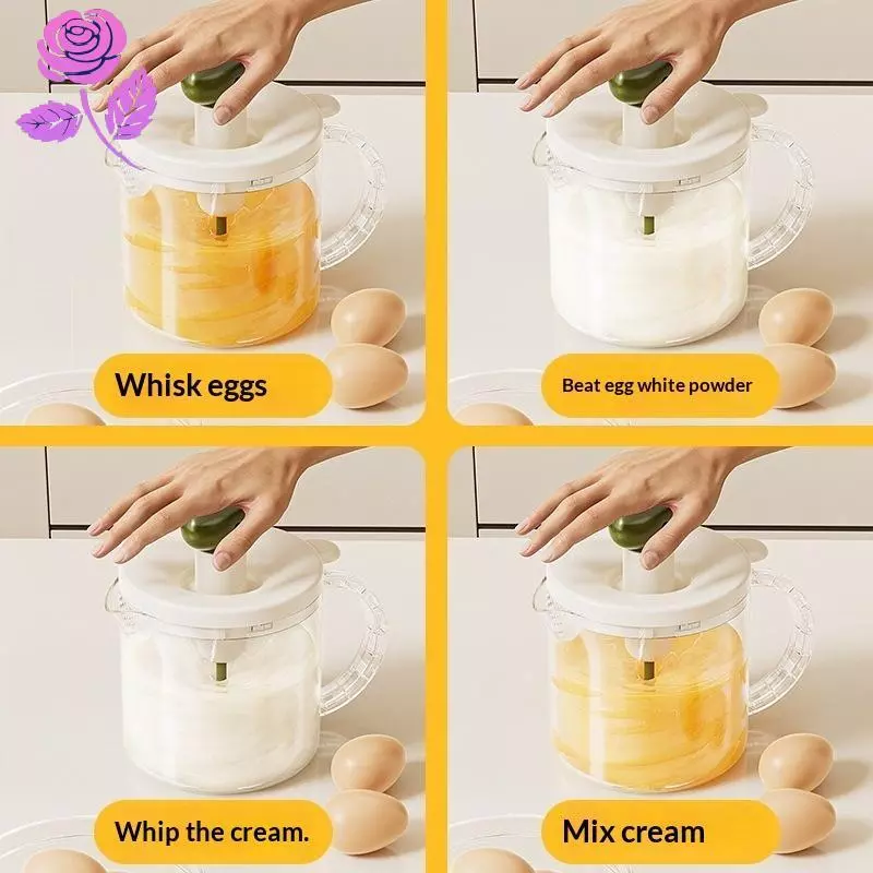 Good Home Egg Cup Manual Press Egg Churn Cream Whipper