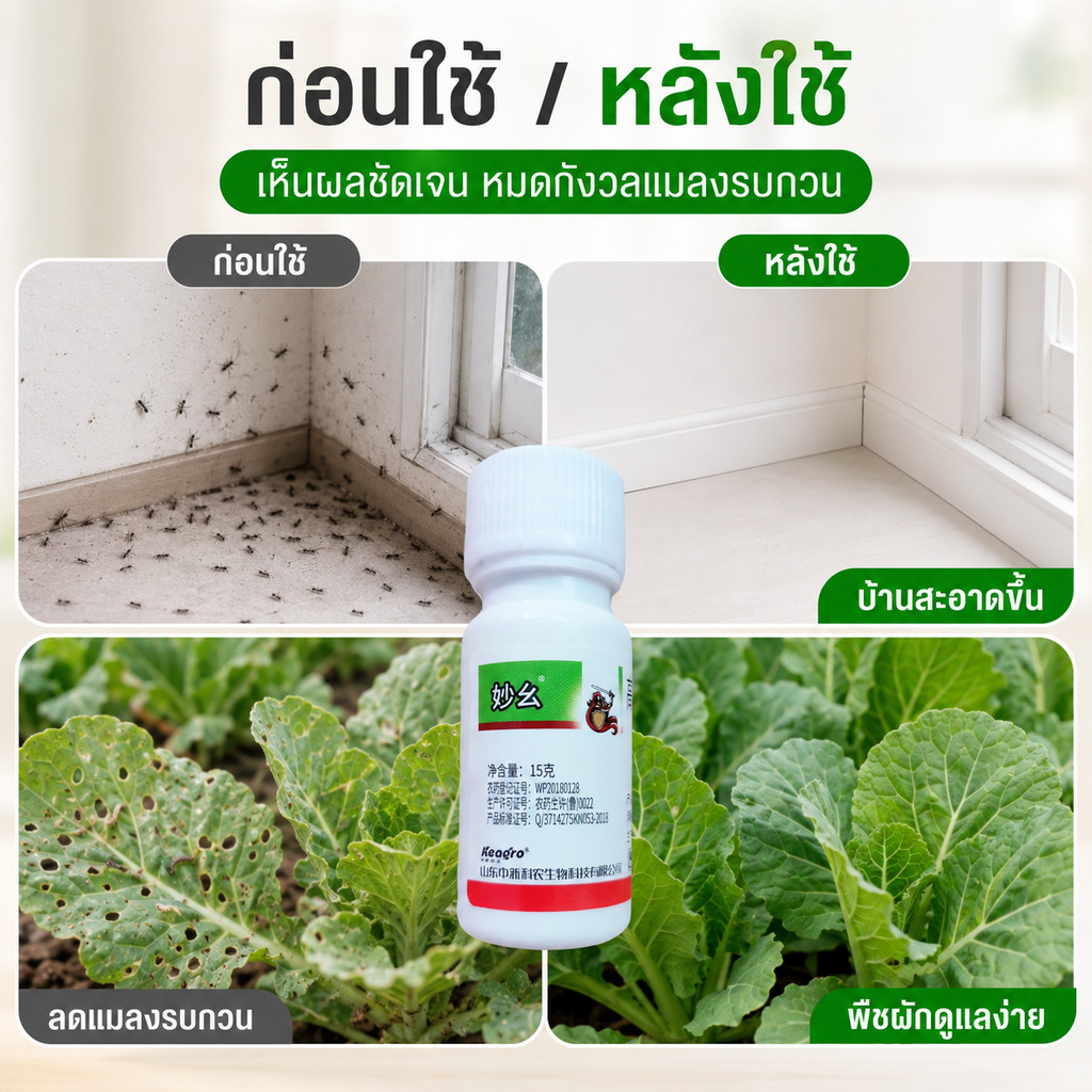 น้ำยาจัดการแมลง 7.5% 15กรัม สูตรผสมน้ำฉีดพ่น รูปที่ 8