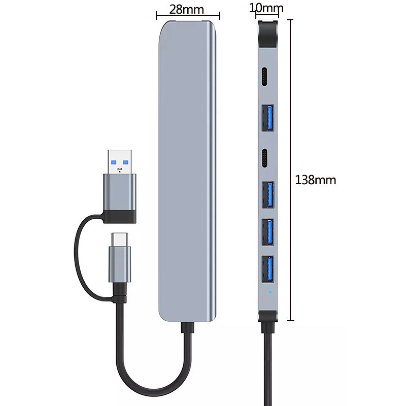 Type-c Docking Station USB3.0+USB2.0 * 4/USB-C/PD100W Notebook 7-in-1 Docking Station 5.285.28 VY5L