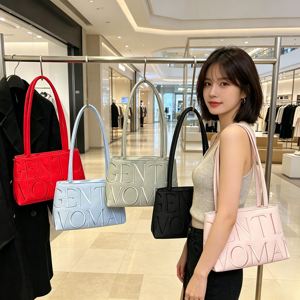 my-shop:สุภาพสตรี ใหม่ตัวอักษรเย็บปักถักร้อย สิริ กระเป๋ากระเป๋าถือกระเป๋าสี่เหลี่ยมเล็กแฟชั่นเกาหลีอเนGW8077