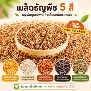 🦜อาหารนกแก้ว อาหารนกข้าวฟ่างห้าสี อาหารนกลูกป้อน ผสมธัญพืชอาหารนกแก้ว นกแก้วส่วนใหญ่เหมาะสม