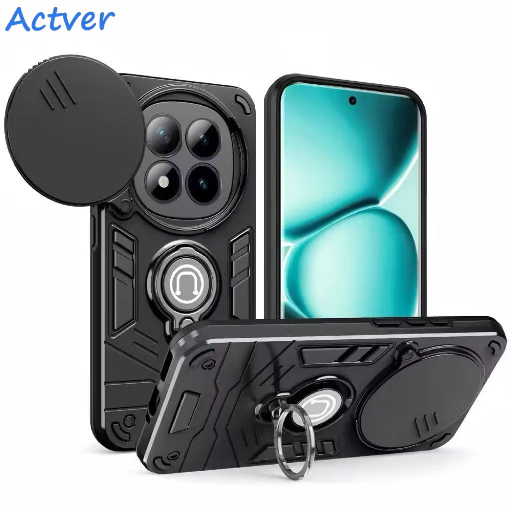 Ringเคสแม่เหล็กหุ่นยนต์ สำหรับRedmi Note15 Note15Pro 15ProPlus Note14 14Pro 14ProPlus Poco M8 M8Pro X7กันกระแทก มีขาตั้ง