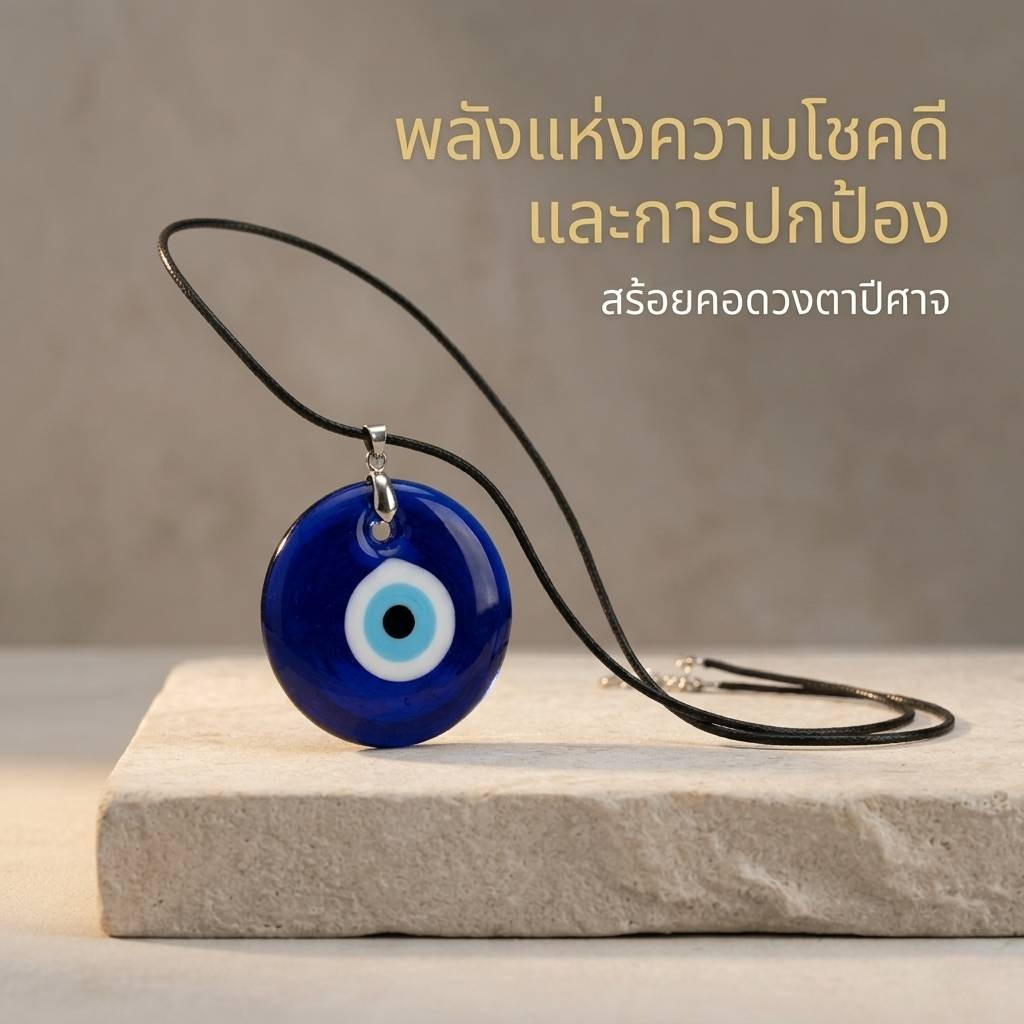 สร้อยคอ Evil eye ของแท้ สร้อยคอนำโชค จี้แก้วตาสีฟ้าตรุกี สายมูป้องกันสิ่งชั่วร้าย