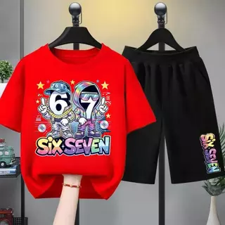 เสื้อยืดคอกลมแขนสั้นสำหรับเด็ก มีให้เลือกหลายสี ทั้งเสื้อยืดคอกลมแขนสั้นสีสันสดใส และกางเกงขา #010