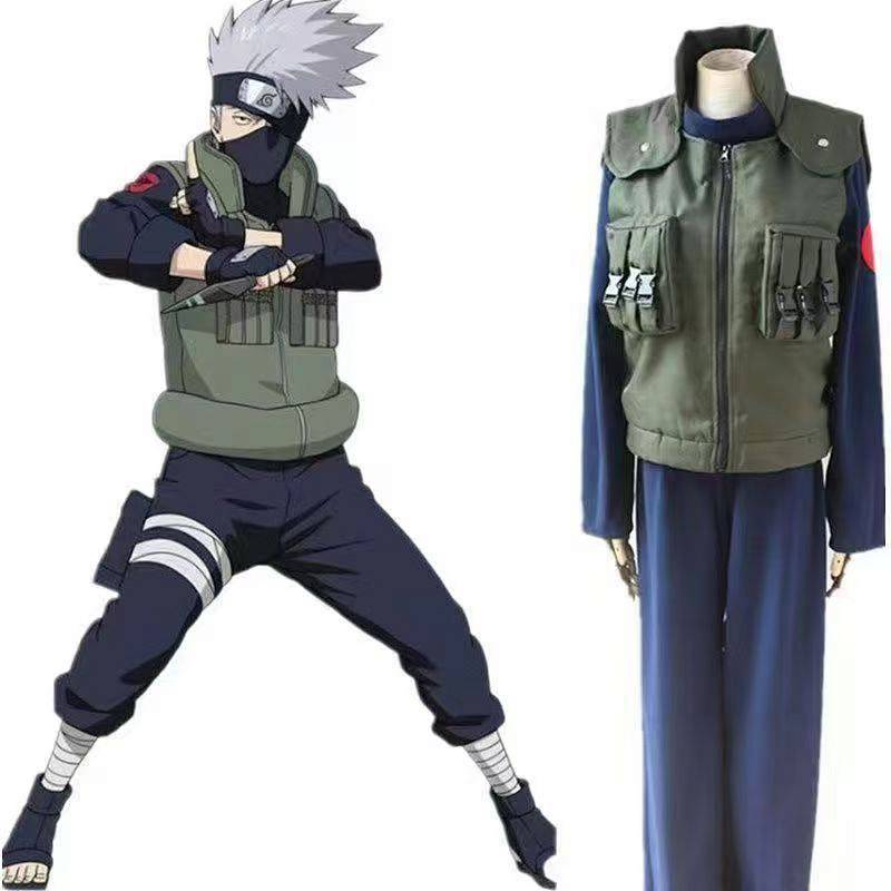 Naruto Cosplay Kakashi Suit Full Set Get Head Guard Free t1YJ