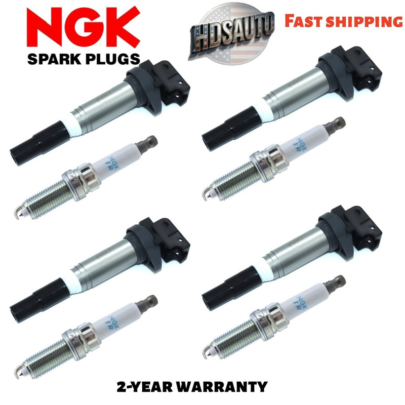 OEM 4 หัวเทียนอิริเดียม + 4 คอยล์จุดระเบิดสําหรับ BMW 228i 320i i 328ixDrive X1 X3