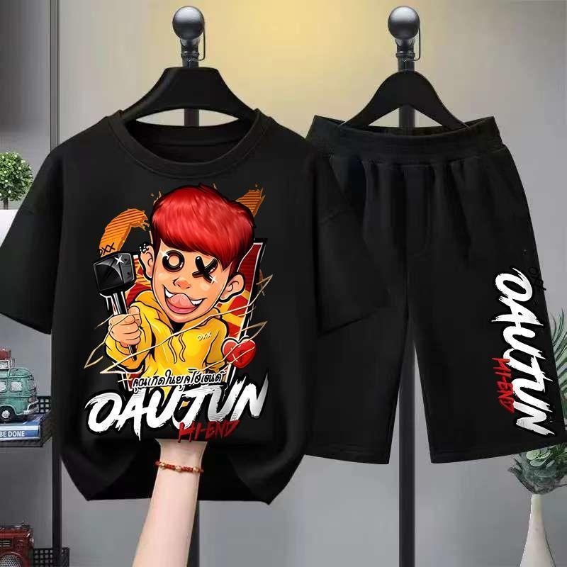 【จัดส่งไทย】2ชิ้น TM เซ็ตชุดเด็ก เสื้อ+กางเกง ชุดสองชิ้น  เสื้อยืดเด็ก คอตตอน  OXX By OAUJUN สื้อยืดเด็ก คอตตอน