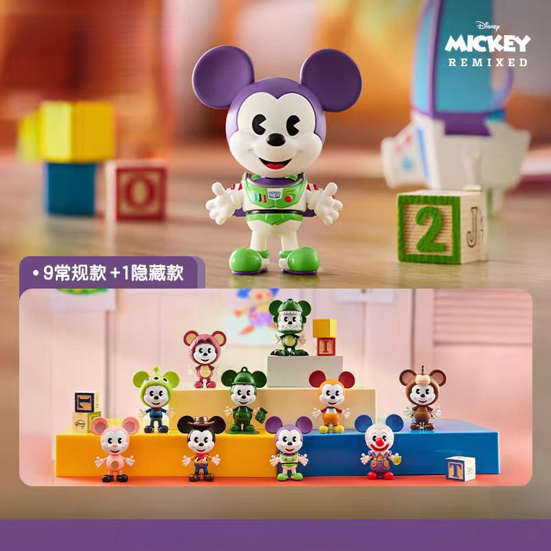 POPMART Mickey พบกับ Pixar Series ของขวัญเครื่องประดับทํามือน่ารัก KCMQ