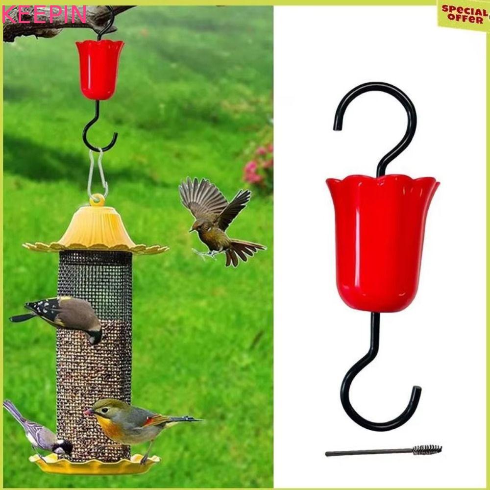 KEEPIN 1/3 ชิ้น Anti-Ant Hook, Double Hook ทําความสะอาดง่าย Ant Moat, Bird Feeder Hooks Anti-Climb พ