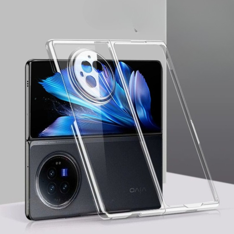 สําหรับ Vivo X Fold5 Fold3 Pro เคสโทรศัพท์โปร่งใส XFold5 XFold3Pro Clear PC Hard Case Anti Yellowing ป้องกันปกหลัง