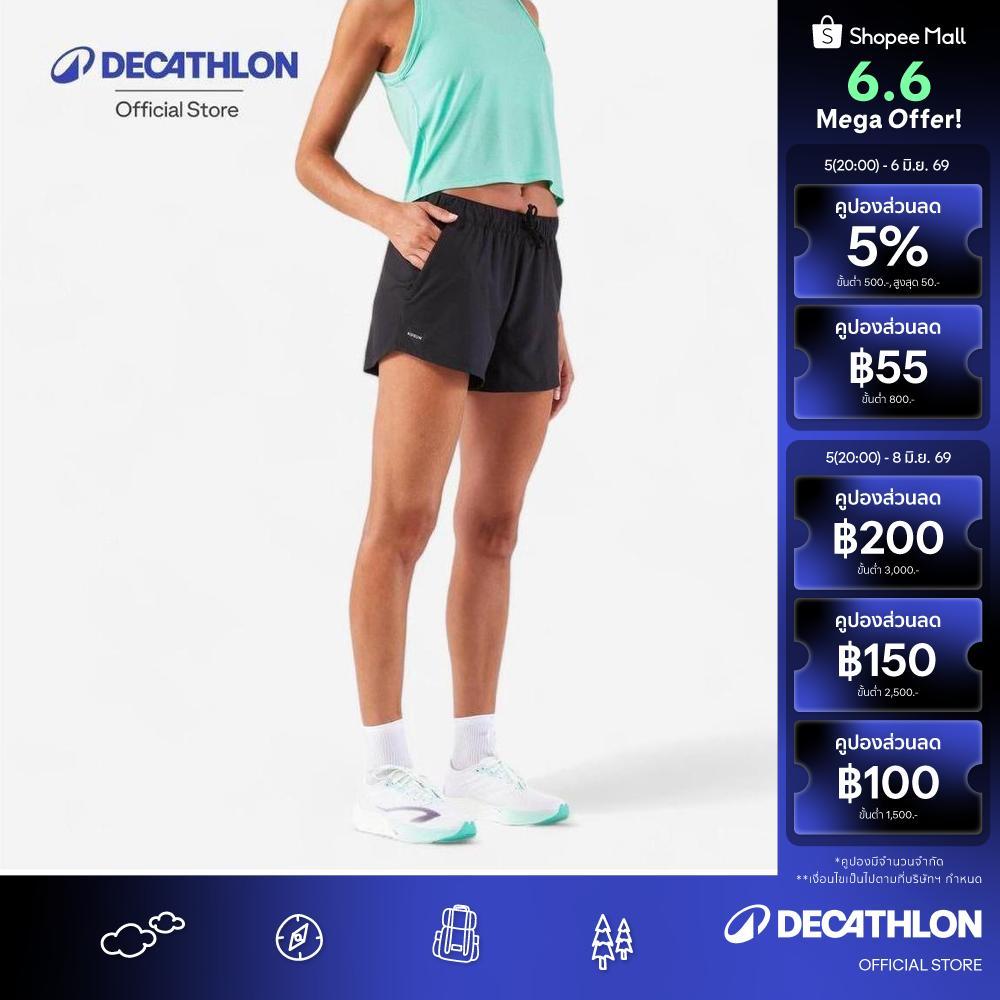 Decathlon Women'S Running & Trail Breathable Shorts กางเกงวิ่งขาสั้นสำหรับผู้หญิง รุ่น Kiprun Run 500 Dry - Black