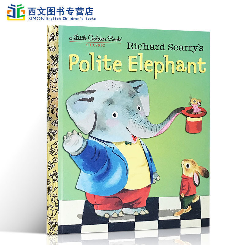 ต้นฉบับภาษาอังกฤษ Polite Elephant Richard Scarlett: Polite Elephant 2-5 ปีเด็กตรัสรู้หนังสือภาพ