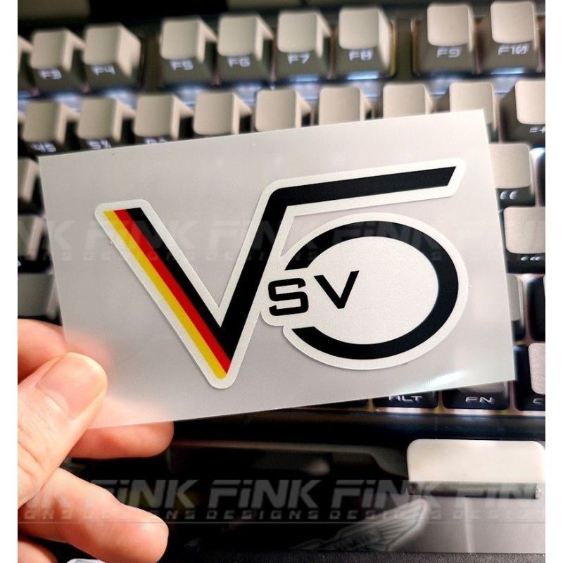 F1 sticker, V5, driver Vettel, racing style window decoration sticker