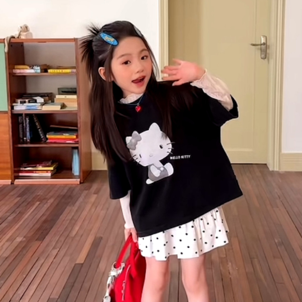 เสื้อยืดเด็กผู้ชายเด็กผู้หญิง/ดึงดูดสายตาร้อยเปอร์เซ็นต์/เสื้อยืดผ้าฝ้ายคุณภาพดีมาก/ขนาด 90-150