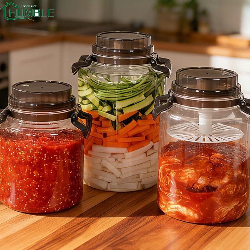 Humble Pickle Crock การออกแบบหมักสําหรับใช้ในบ้านด้วยปากกว้างและพื้นผิวที่ขัดง่าย