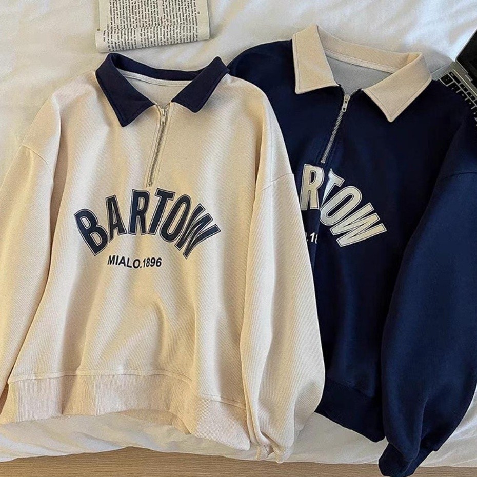 ZIPPER COLLAR BARTOW SWEATSHIRT | COLLAR SWETER ZIPPER (PH)
