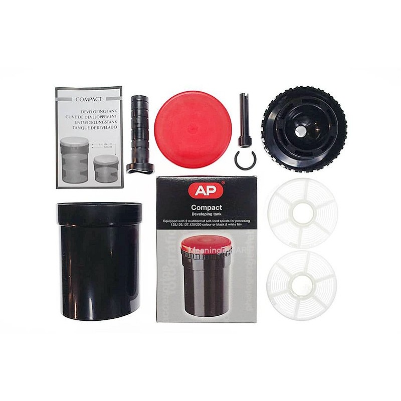 AP Two-Core 135 Film Rinse Tank 120 Film Handmade Dark Room 4x5 สีดําสีขาวลบ C41 Reverse Film E6 Dev