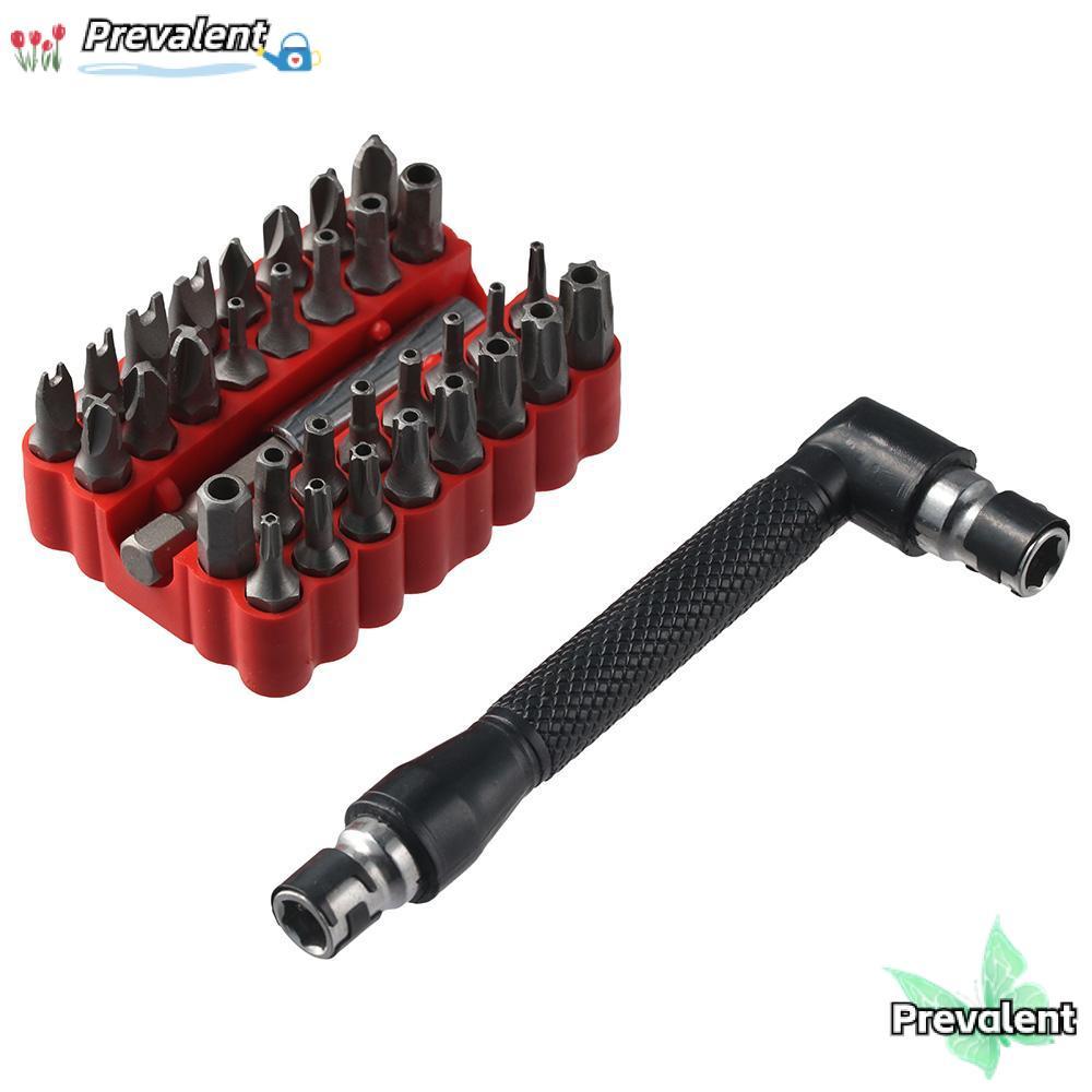 PREVALENT ไขควงรักษาความปลอดภัยชุด Bit, 1/4in เหล็ก Hex Shank ไขควงบิต, ผู้ถือบิต Hollow Quick Release L-type Double-ended ประแจวงล้อซ่อม