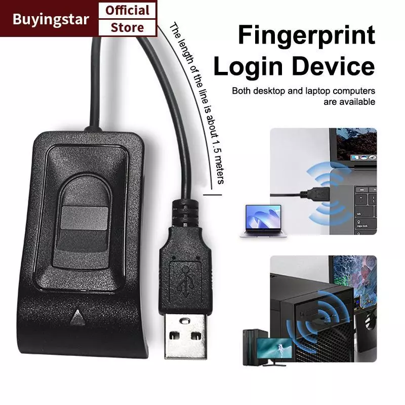 ZCX USB เครื่องอ่านลายนิ้วมือ Biometric สำหรับ Windows 10 11