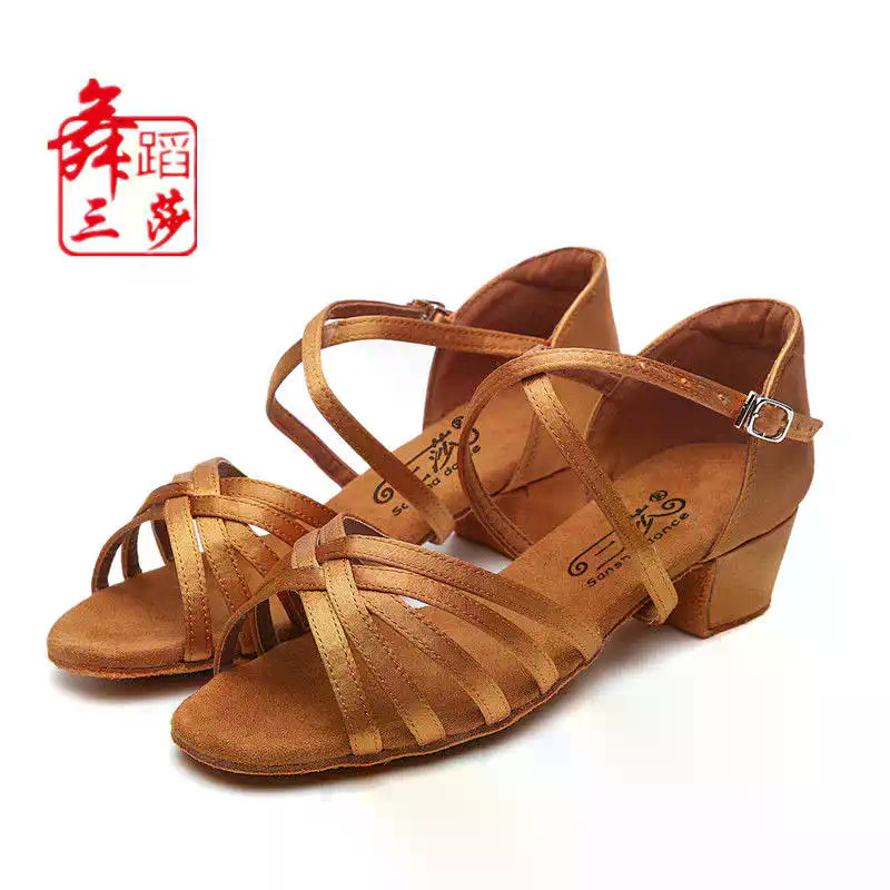 [WDX] สาวหนังพื้นนิ่ม3.5ซมรองเท้าแตะเต้นรํา,ส้นต่ํารองเท้าประสิทธิภาพเต้นรําละตินมืออาชีพ,YZ