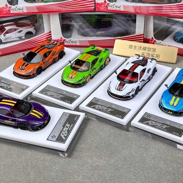 [ใหม่ในเดือนพฤษภาคม] สต็อกพร้อม FuelMe FuelMe 1: 64 Ferrari F8XX Mansory โมเดลรถยนต์เรซินดัดแปลง