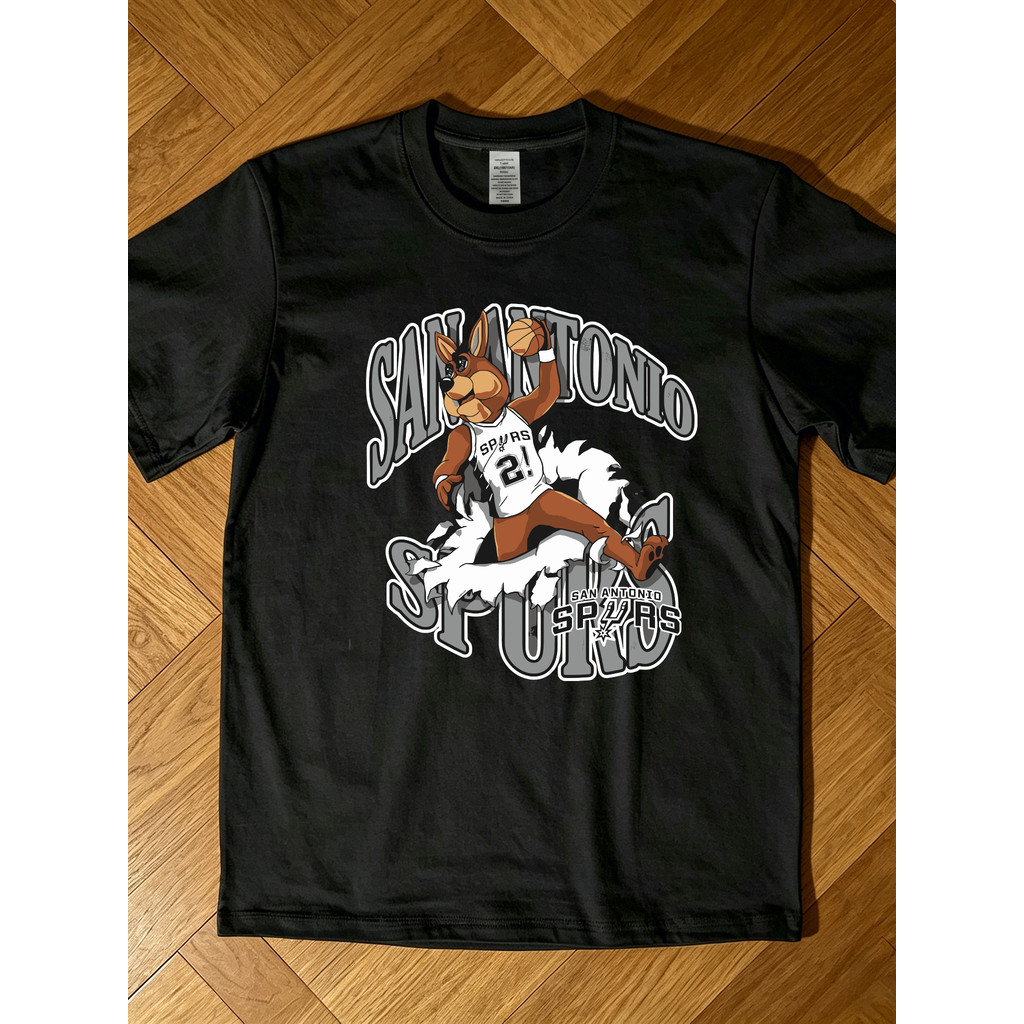 American Basketball Spurs อินเทรนด์เยาวชนล้างทําความสะอาดได้ Non-Fading ผ้าฝ้ายแท้หนักนักเรียนกีฬาแข