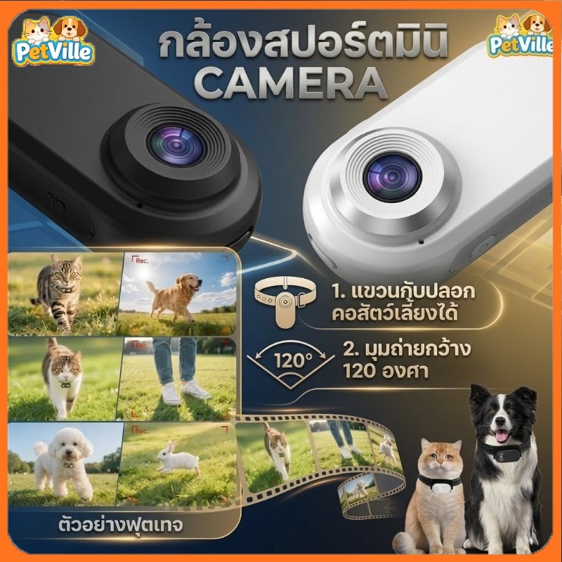 กล้องแอคชั่น1080P กล้องจิ๋ว กล้องโกโปร Miniกล้อง first person view สัตว์เลี้ยง เด็ก vlog ไลฟ์สต