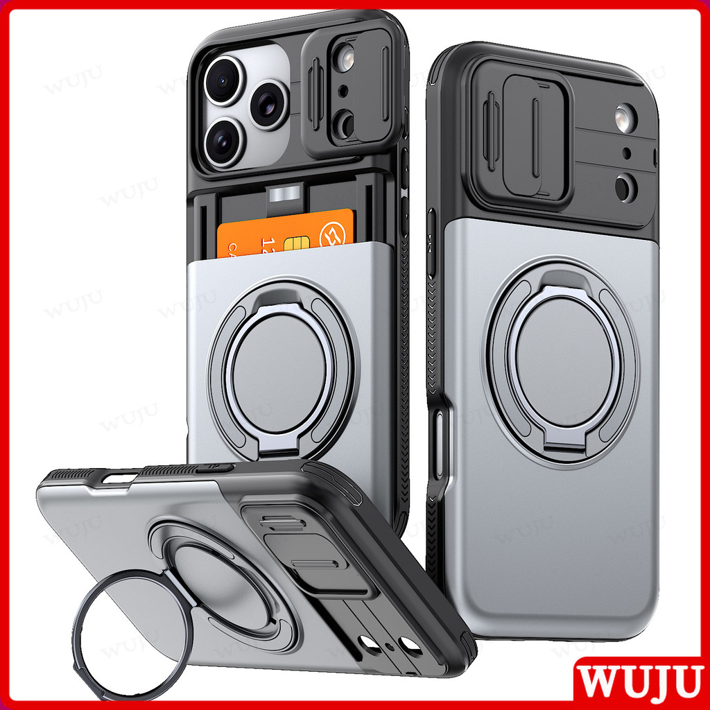 WUJU เคสแม่เหล็กไฮบริดสําหรับงานหนักสําหรับ IPhone 17 16 15 14 13 12 11 Pro Max พร้อมด้ามจับกันกระแทกสองชั้นและอเนกประสงค์