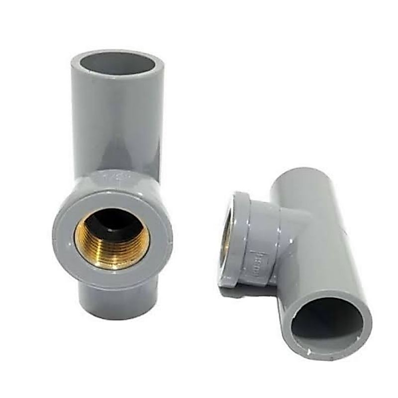 TEE METAL INSERT TEE BRASS INNER THREAD 1/2" ISCO ORIGINAL
