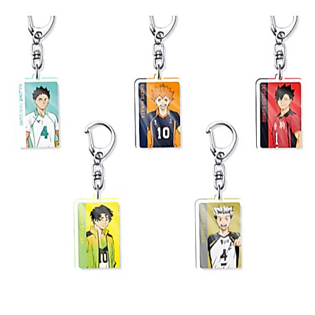 พวงกุญแจอะคริลิค Anime Haikyuu!! – ตัวละคร Shoyo Hinata, Tobio Kageyama, Kei Tsukishima, Hajime Iwai