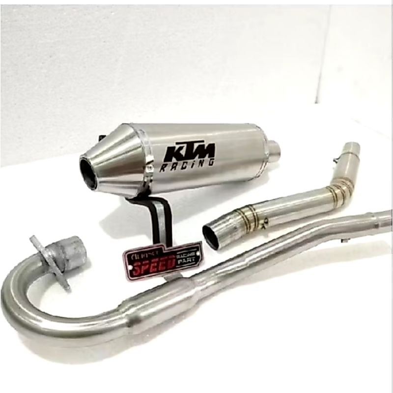 KTM Racing Muffler 38 มม.สแตนเลสสําหรับรถจักรยานยนต์ Xr150 Xr200 Xtz125 ksr110 Ksr110 pro Msx125 Crf150 Klx150 Dtracker Wr155 คุณภาพสูง