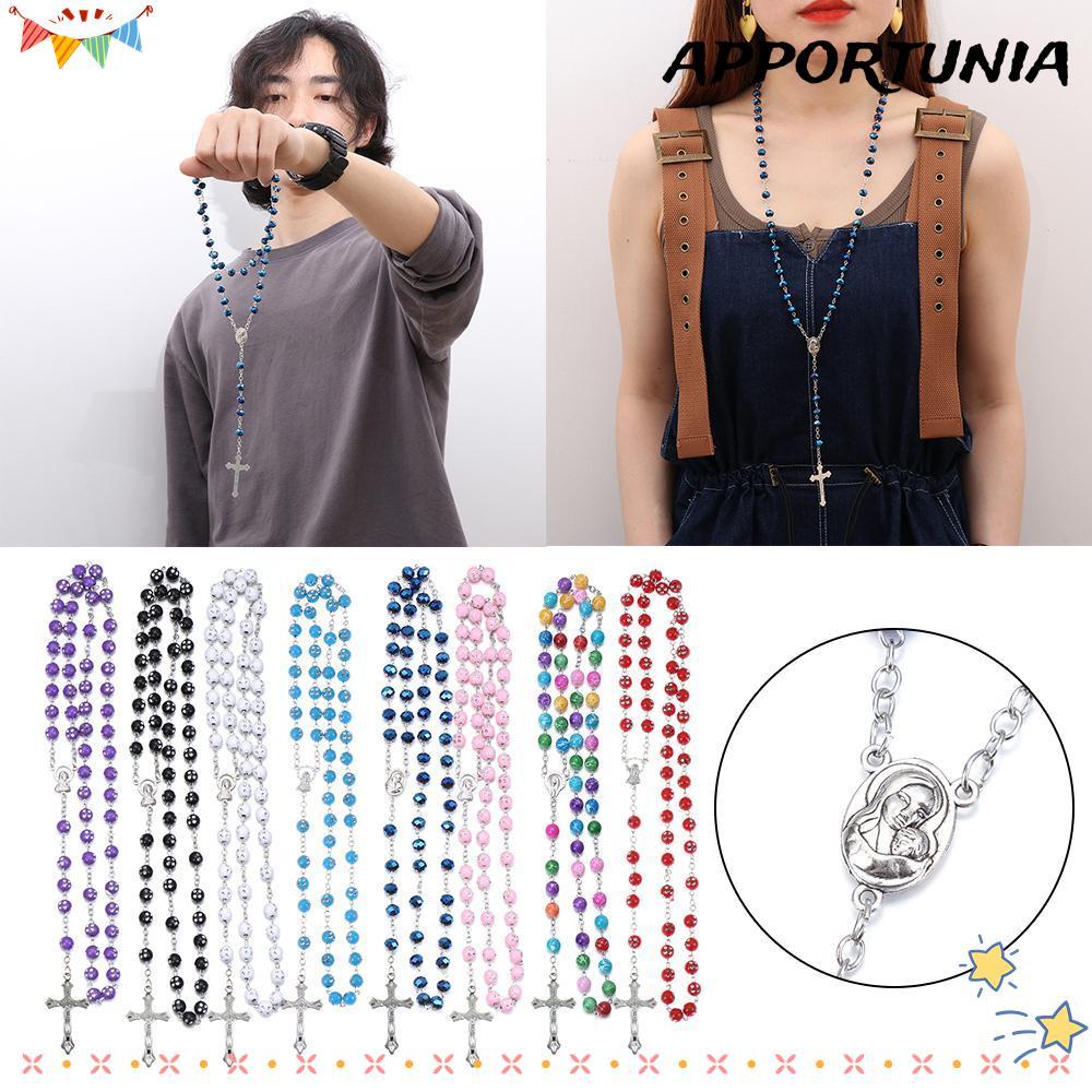 APPORTUNIA 1 PC คาทอลิกสร้อยคอสาววัยรุ่นสร้อยคอจี้รูปแบบต่างๆ