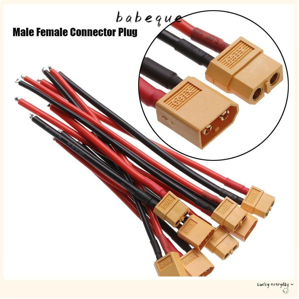 BABEQUE 100MM XT90 Connector, หญิง/ชาย 2 รูปแบบ XT90 Connector, พร้อมชิ้นส่วนเครื่องมือลวด 10AWG