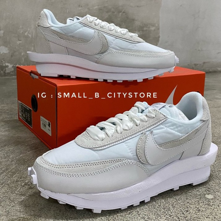 Small B City Sacai x LDV Waffle "Nylon" BV0073-101 หนังสีขาว K9FR