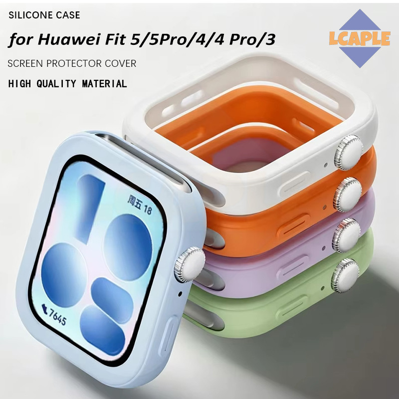 กรณียางอ่อนสำหรับ for Huawei Watch Fit 5/5 Pro / 4/4 Pro / 3 ปกป้องหน้าจอซิลิโคนสำหรับ for Huawei Fit 3