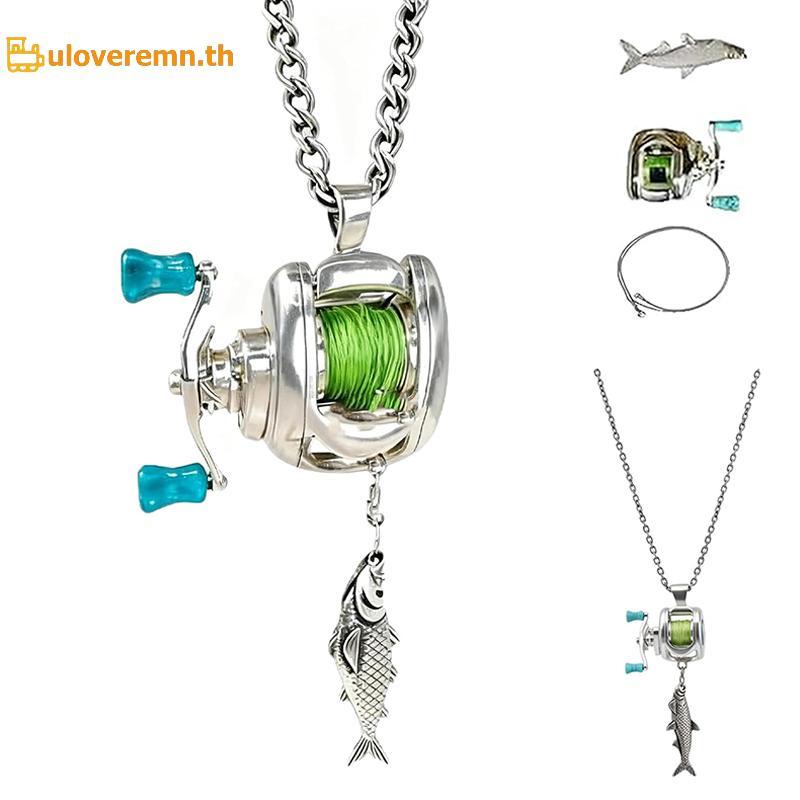 ULO รอกตกปลาขนาดเล็ก Nelace, หมุนจับ Spinning Reel จี้พวงกุญแจ, Bapa Charm, พวงกุญแจสําหรับ Fishermen TH