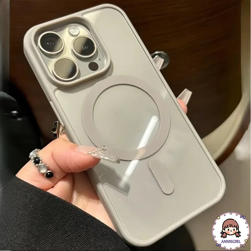 หรูหราแม่เหล็กชาร์จไร้สายสําหรับ iPhone 17 16 15 14 Plus 13 12 11 Pro Max 17Air เกราะกันกระแทกฝาครอบใส