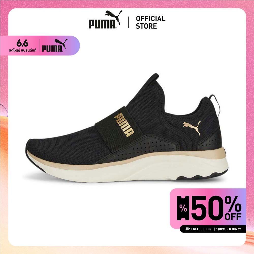 PUMA RUNNING - รองเท้าวิ่งแบบเปิดส้นผู้หญิง Softride Sophia Slip-on สีดำ - 19516114