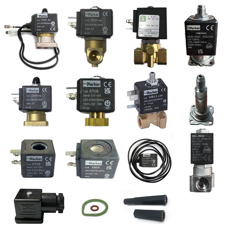 Parker Parker ZB09/YB09/KT09 เครื่องชงกาแฟหัวสกัด Water Inlet Solenoid วาล์วขดลวดท่อระบายน้ําอุปกรณ์