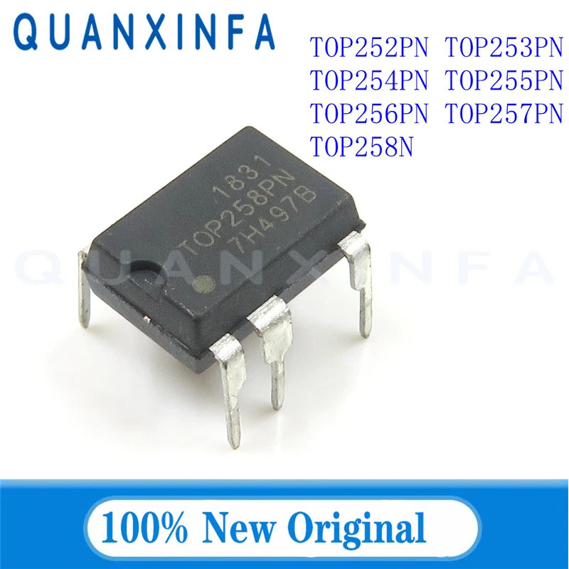 10PCS Power Chip Ic TOP252PN TOP253PN TOP254PN TOP255PN TOP256PN TOP257PN TOP258N ในสต็อก 8OBL