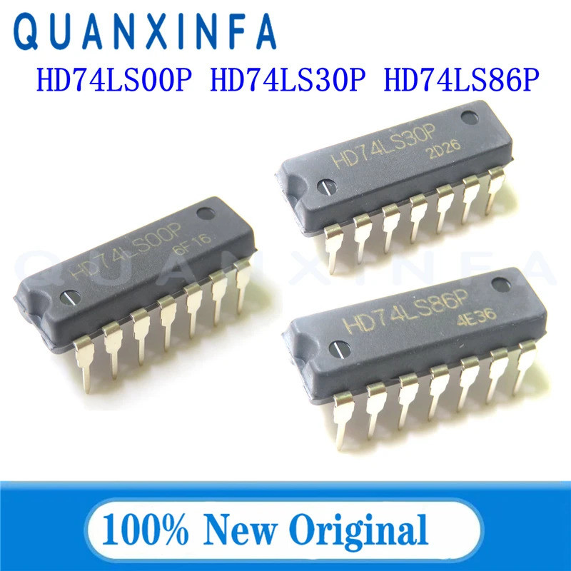 10PCS HD74LS00P HD74LS30P HD74LS86P DIP14 74LS00 74LS30 74LS86 ใหม่ต้นฉบับในสต็อก EDEF