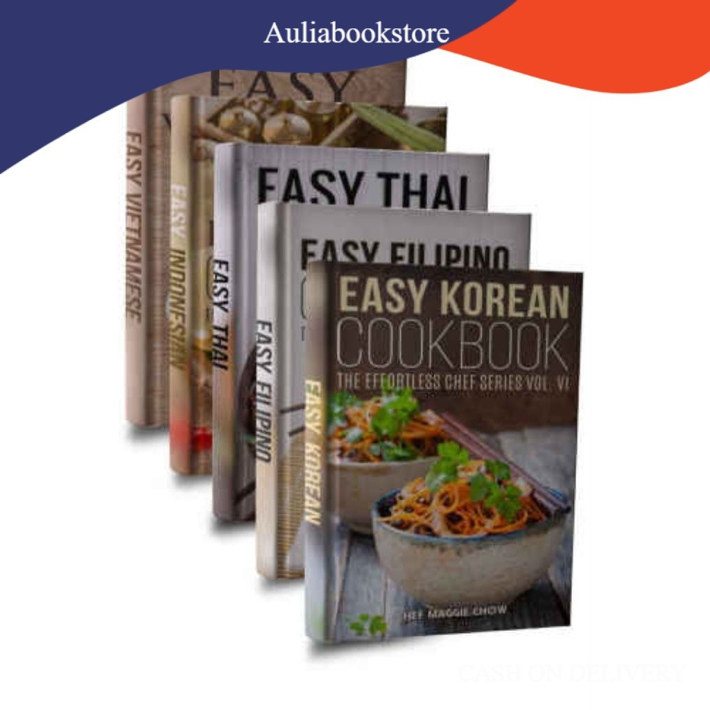 หนังสือ Easy Asian Cookbook Box Set - 5 เล่ม Set Easy Korean Cookbook, Easy Philippines Cookbook, Ea