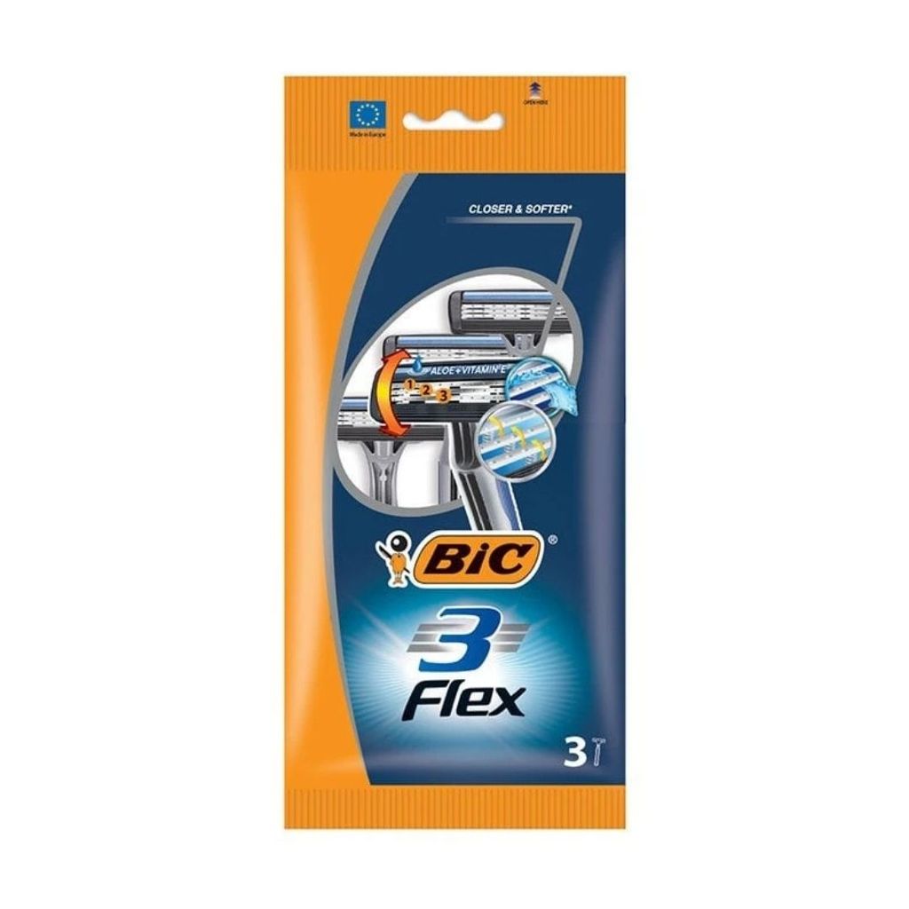 บิค มีดโกน3ใบมีด BIC 3 Flex Shaver 3Pcs.