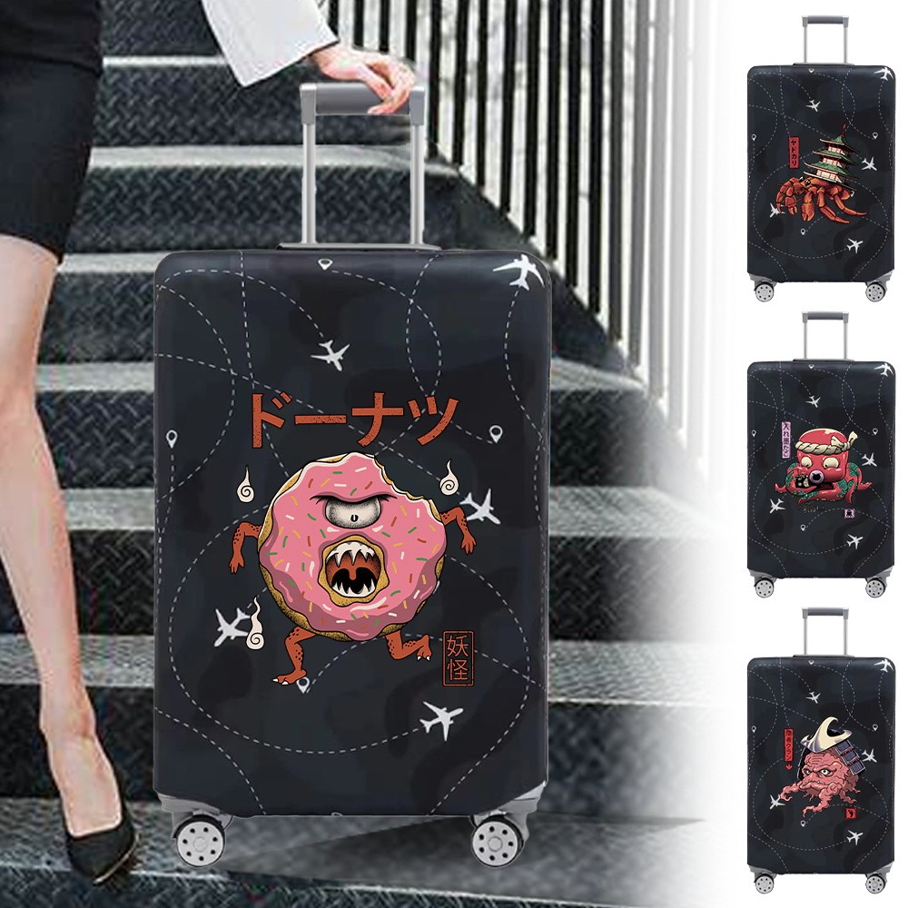 Luggage Cover SuitProtector Covers Cute Monster 18-32 Inch Baggage Washable Prevent Scratches Travel