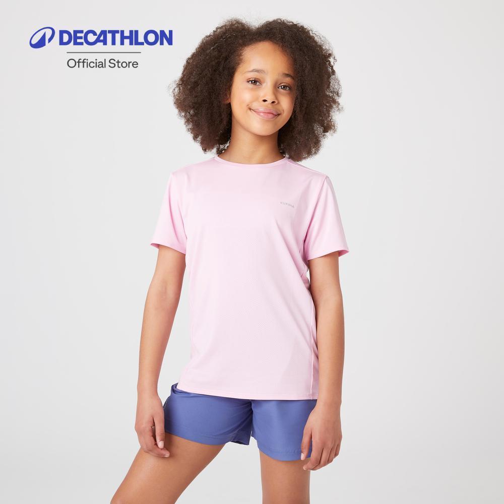Decathlon Kids' Breathable Multisport Shorts กางเกงขาสั้นใส่เล่นกีฬาระบายอากาศได้ดีสำหรับเด็ก -Blue/White